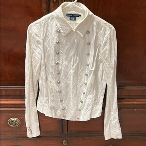 Ralph Lauren Cream Button-Embellished Jacket
